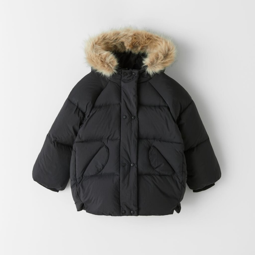 Black Zara Kids Down Jacket 5644/786
